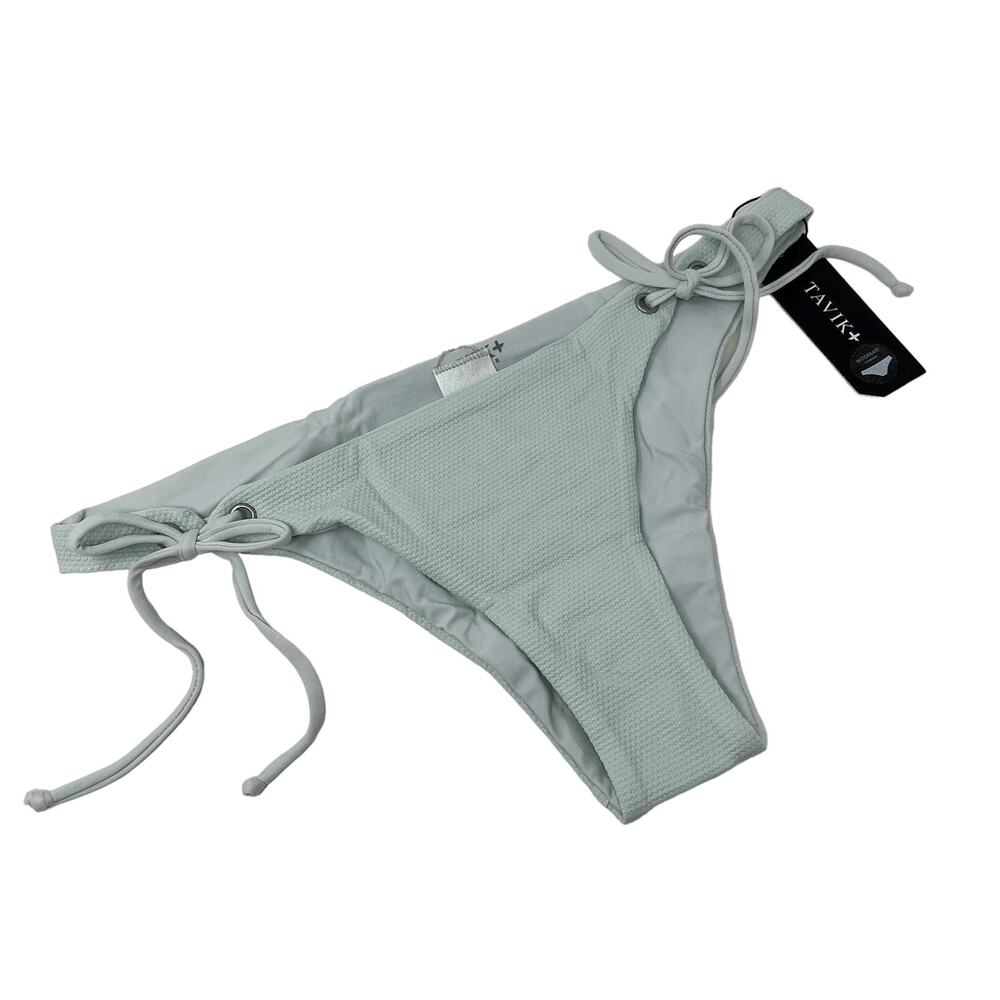 NEW! Tavik Bikini Bottoms Ricci Bottom Glossy Pique Light Blue - S